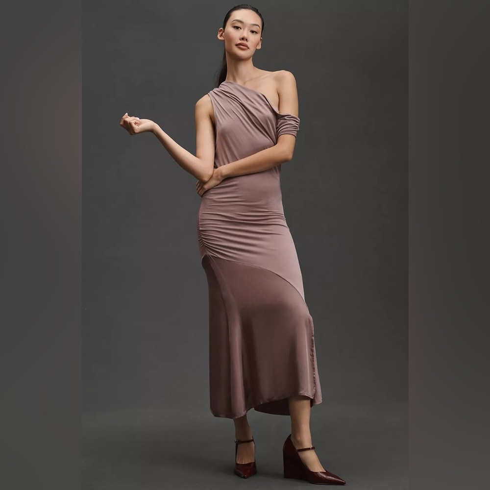 By Anthropologie Asymmetrical Slim Midi Dress